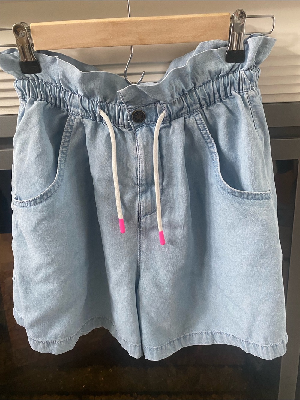 Teen Girls United  Colors Of Benetton Light Blue Draw String Shorts